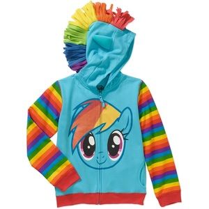 New My little Pony Rainbow Dash hooded jacket 6X
